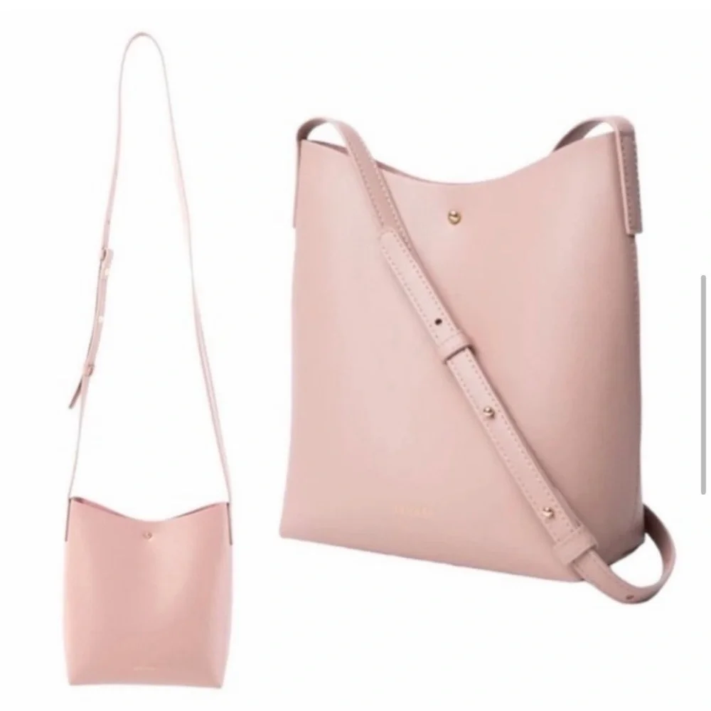 NWOT Samara Brand Pink Peony Vegan Leather Medium Shoulder Bag